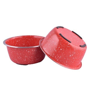 Enamel Camping Bowl Red - 28 oz
