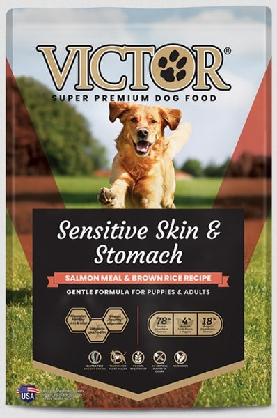 Victor Sensitive Skin & Stomach Salmon Meal & Brown Rice Recipe - 15 lb Bag