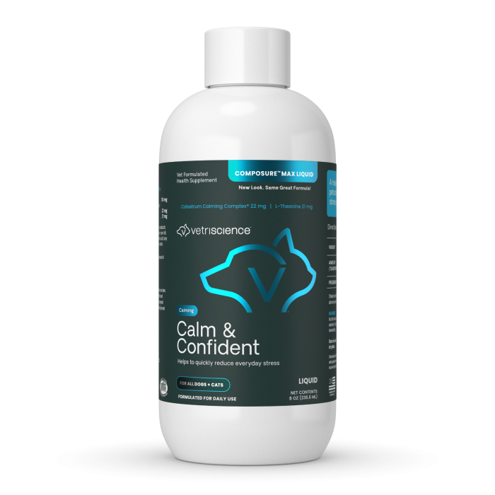VETRISCIENCE DOG & CAT CALM AND CONFIDENT LIQUID 8OZ
