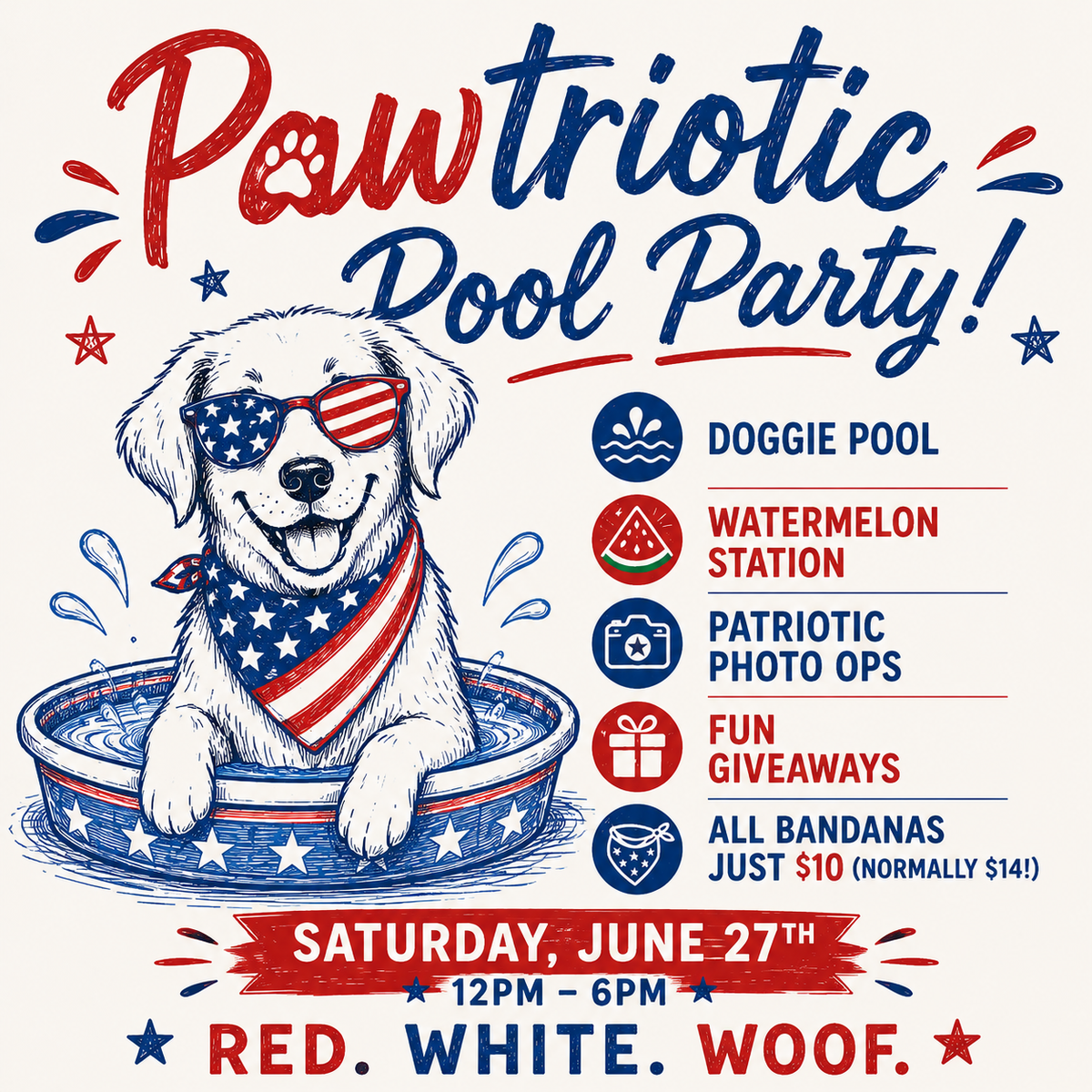 Pawtriotic Pool Party