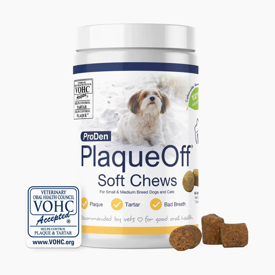 PRODEN DOG PLAQUEOFF SOFT CHEWS FOR SMALL & MEDIUM BREED - 90 COUNT
