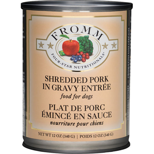 FROMM DOG 4STAR SHREDDED PORK 12OZ