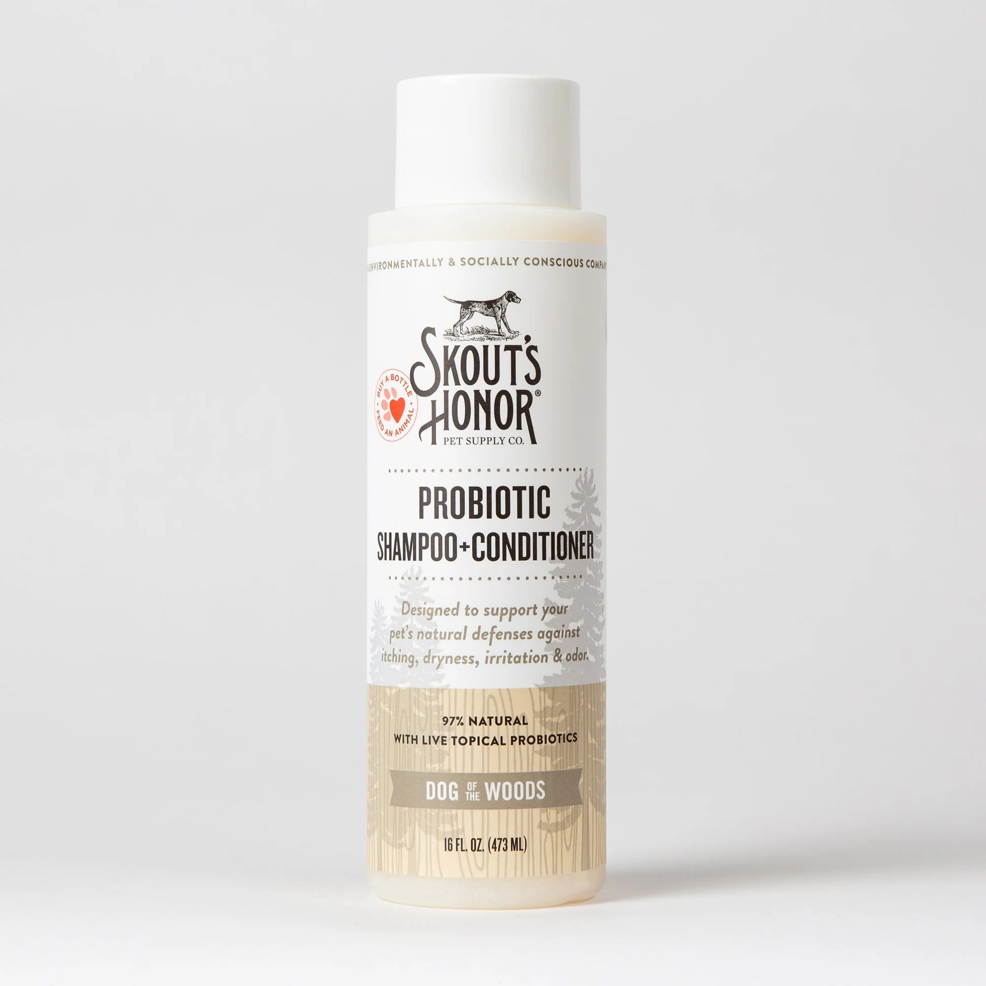 SKOUT'S HONOR DOG PROBIOTIC SHAMPOO + CONDITIONER DOG OF THE WOODS 16OZ