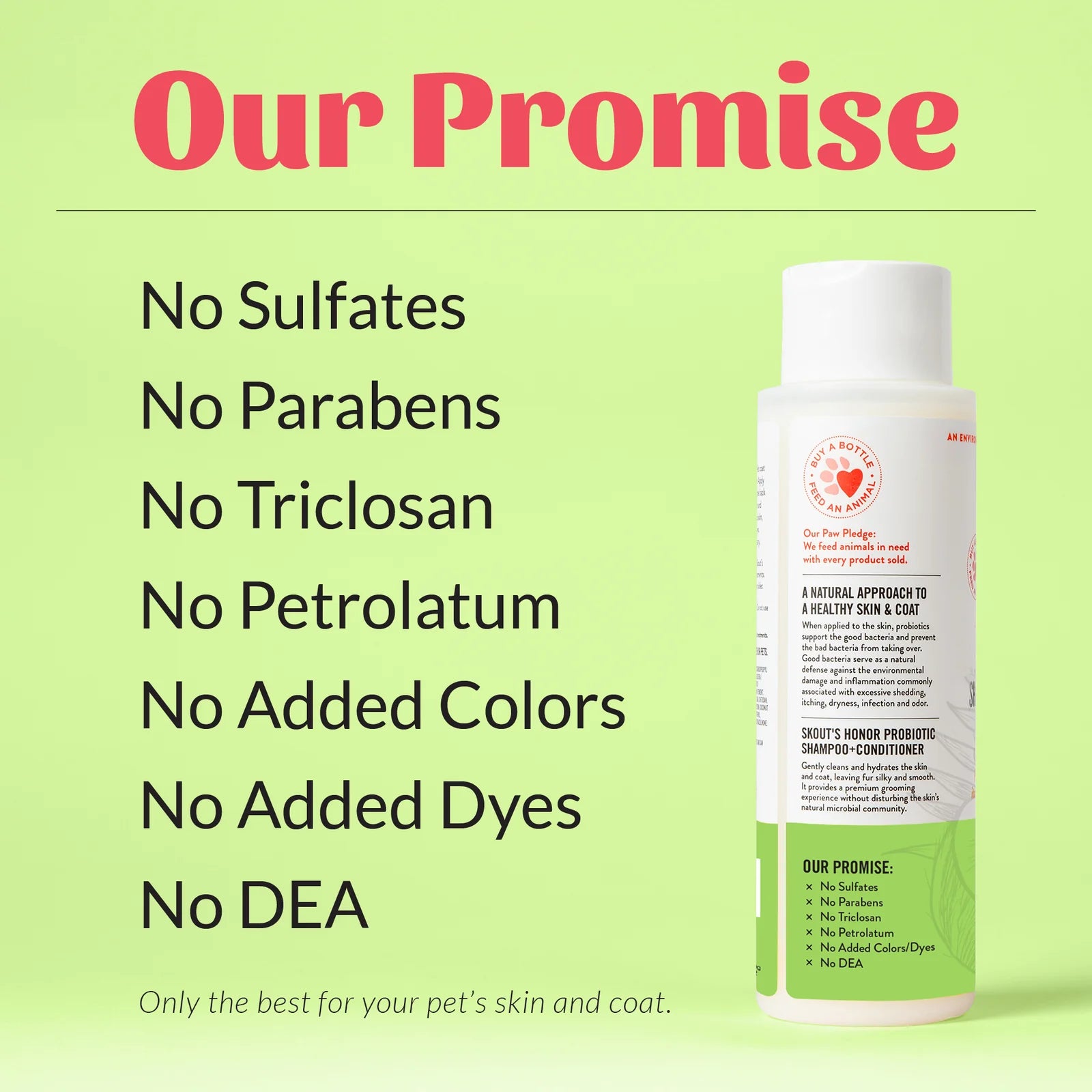 SKOUT'S HONOR DOG & CAT PROBIOTIC SHAMPOO + CONDITIONER SUNKISSED COCONUT 16OZ