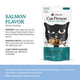 Load image into Gallery viewer, CAT PERSON CAT GRAIN FREE SAVORY CRUNCHIES TREAT SALMON 2OZ

