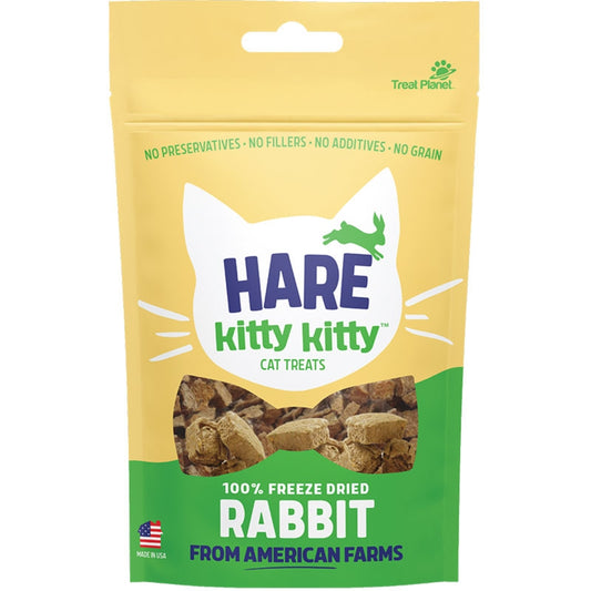 HARE OF THE CAT HARE KITTY KITTY FREEZE-DRIED 100% RABBIT TREAT 0.9OZ