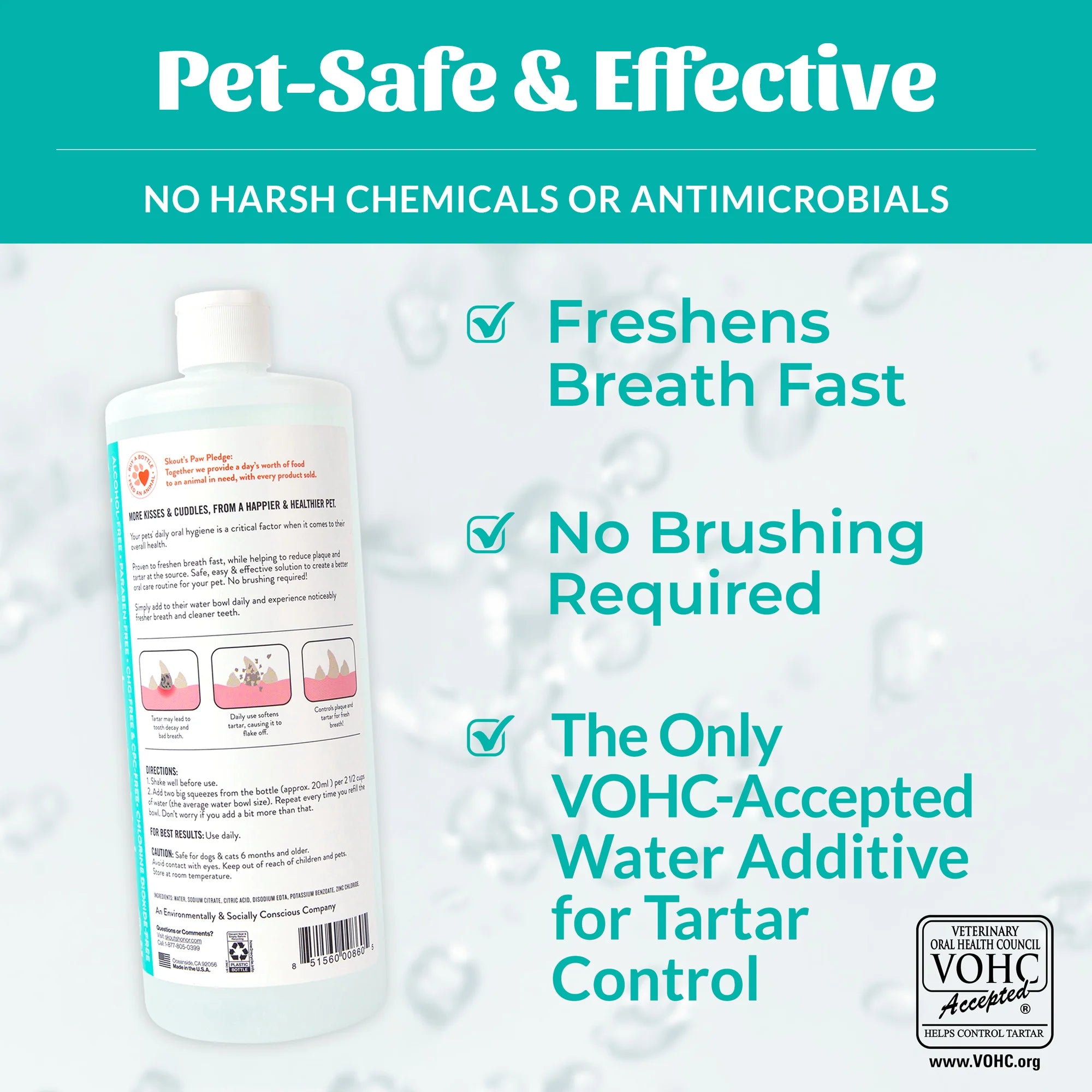 SKOUT'S HONOR DOG FRESHER BREATH WATER ADDITIVE 16OZ