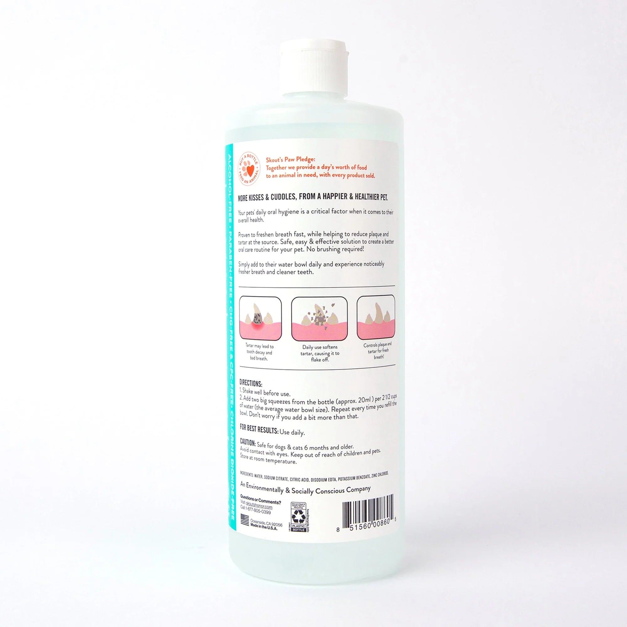 SKOUT'S HONOR DOG FRESHER BREATH WATER ADDITIVE 16OZ