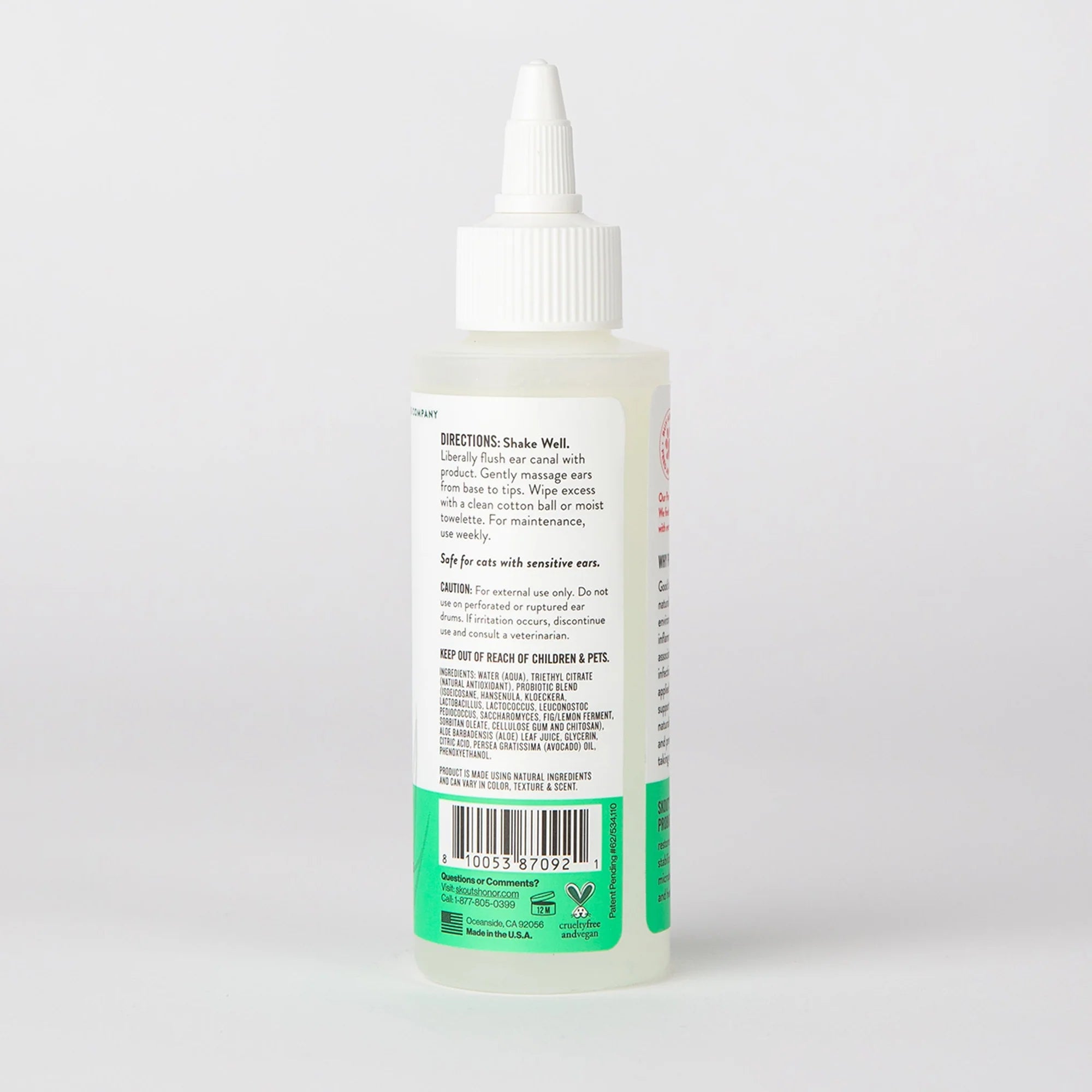 SKOUT'S HONOR CAT PROBIOTIC EAR CLEANER 4OZ