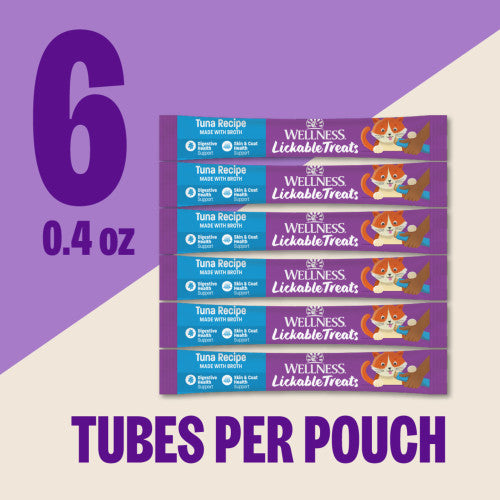 WELLNESS CAT GRAIN FREE LICKABLE TREATS TUNA