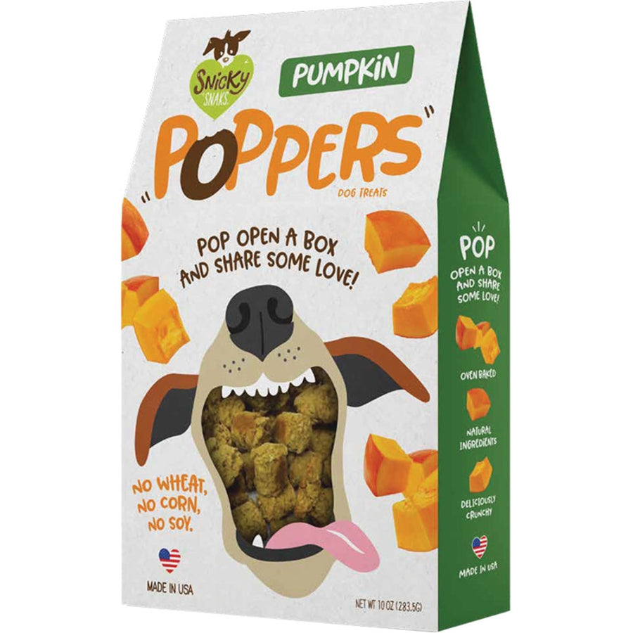 SNICKY SNAKS DOG POPPERS PUMPKIN TREATS 10OZ