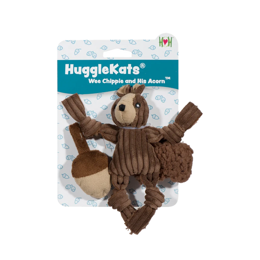 HuggleHounds HuggleKats Wee Chippie w/ Acorn - Cat Toy