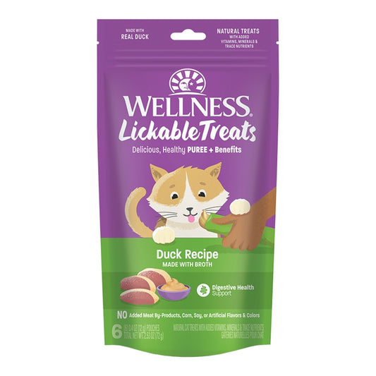 WELLNESS CAT GRAIN FREE LICKABLE TREATS DUCK