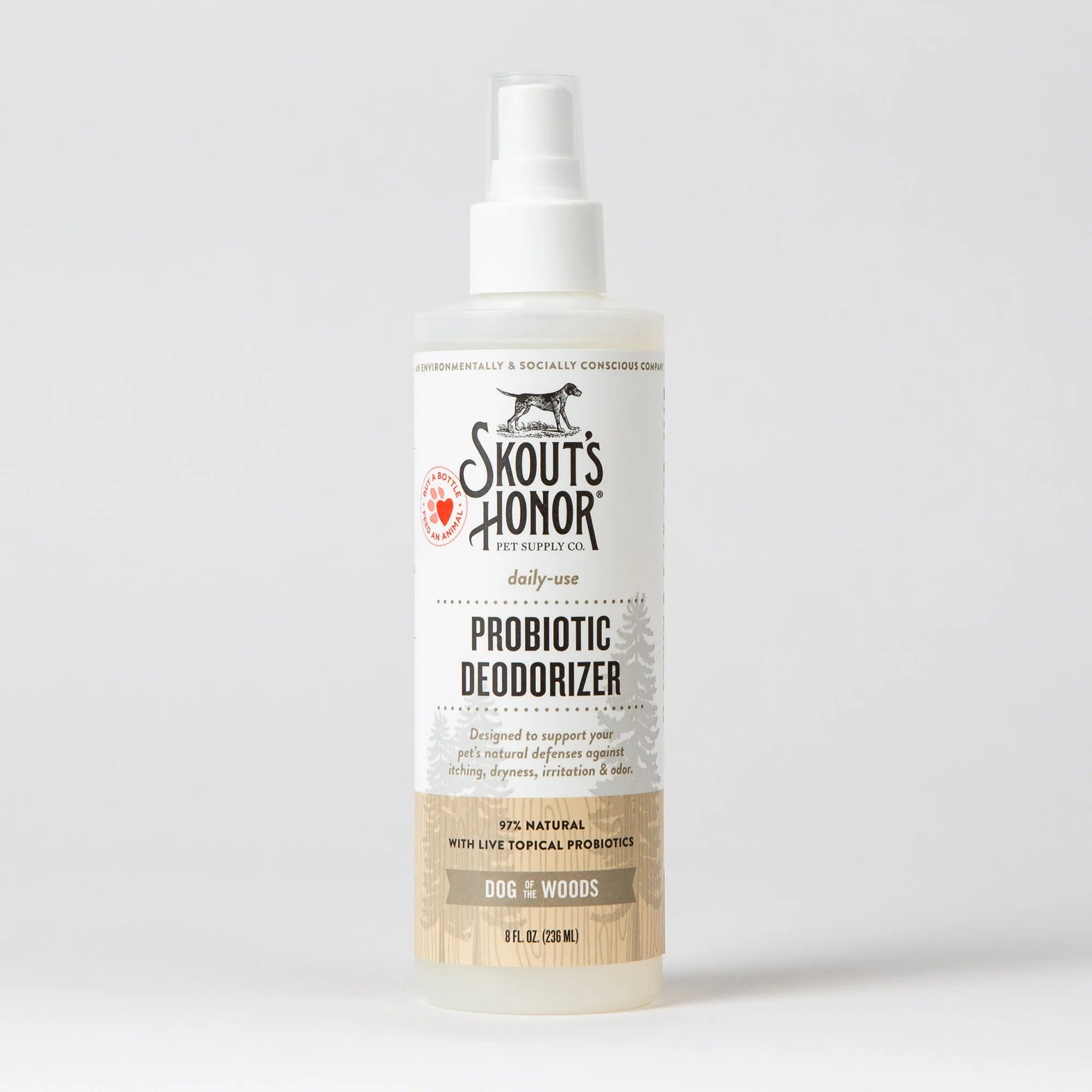 SKOUT'S HONOR DOG PROBIOTIC DEODORIZER DOG OF THE WOODS 8OZ