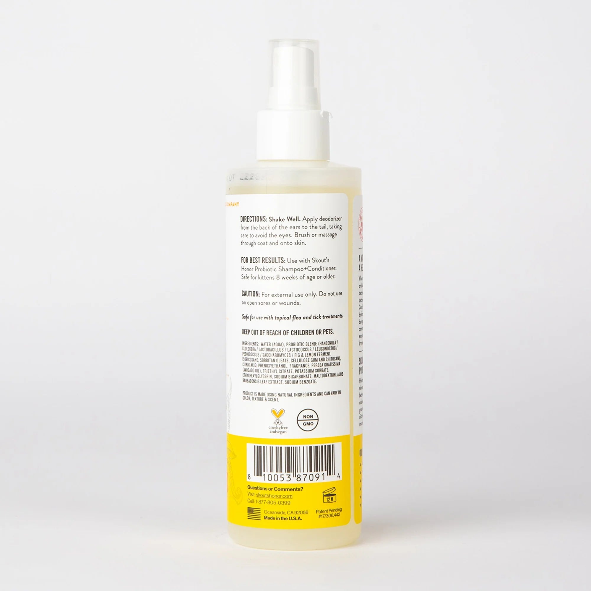 SKOUT'S HONOR CAT PROBIOTIC DEODORIZER HONEYSUCKLE 8OZ