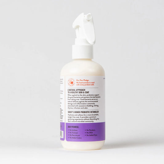 SKOUT'S HONOR DOG PROBIOTIC DETANGLER LAVENDER 8OZ