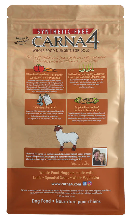 Carna4 EZ Chew DOG Food - Lamb 5 lb