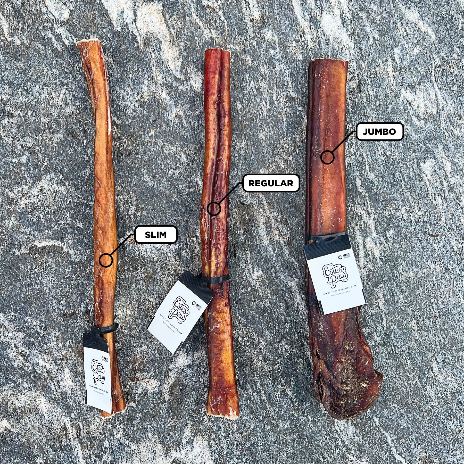 The Estes Paw Co. - Beef Bully Stick 5-6" Regular