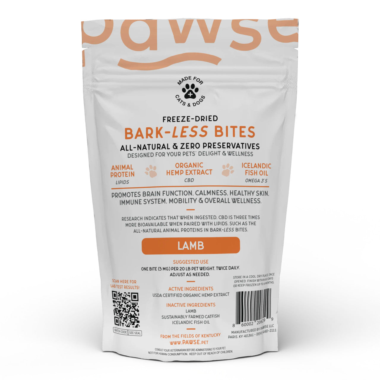 Pawse 300mg CBD Treats (60 Ct) Lamb
