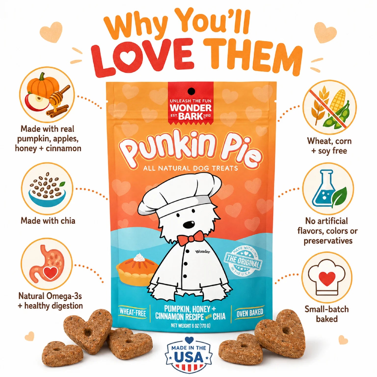 WONDER BARK Everydays Punkin Pie Biscuits 6oz