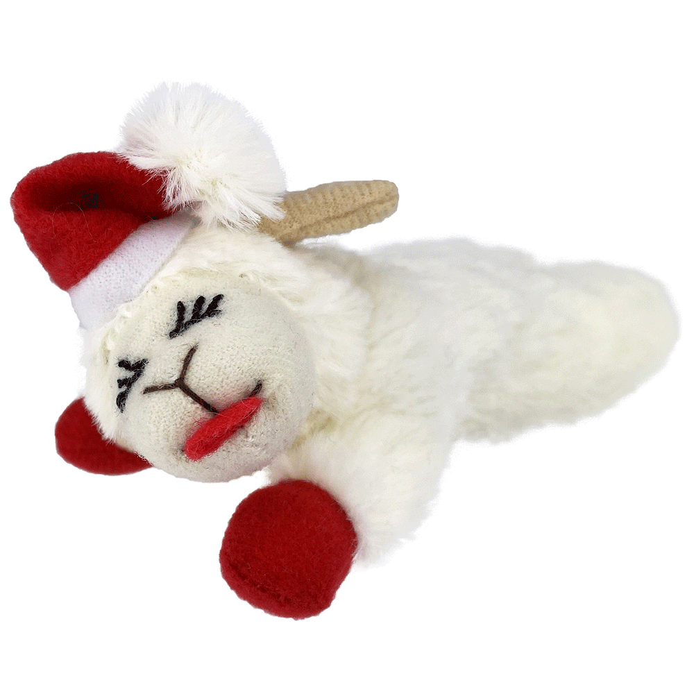MULTIPET Holiday Lamb Chop Cat Toy 4