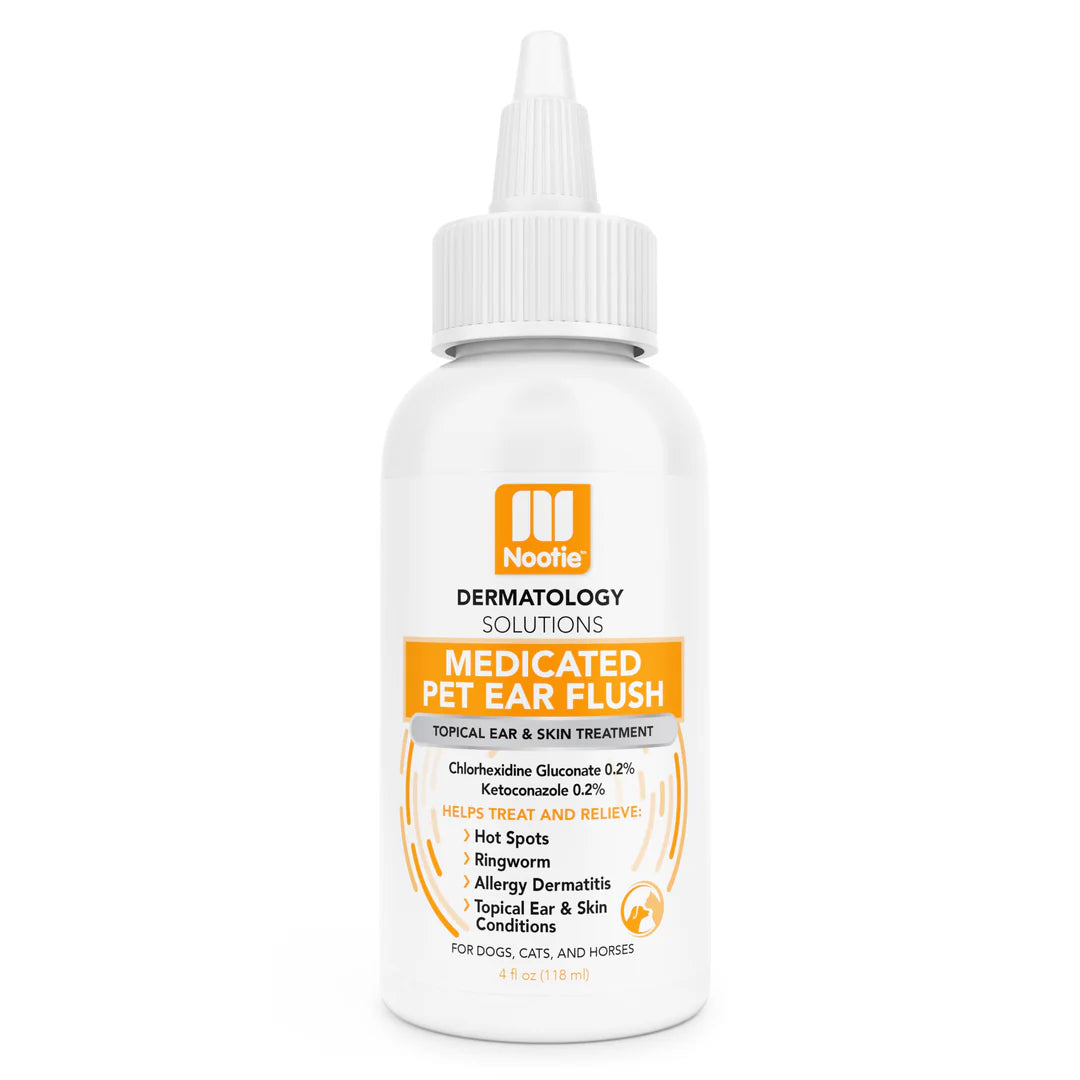 NOOTIE DOG DERMATOLOGY SOLUTIONS MEDICATED EAR FLUSH 4OZ