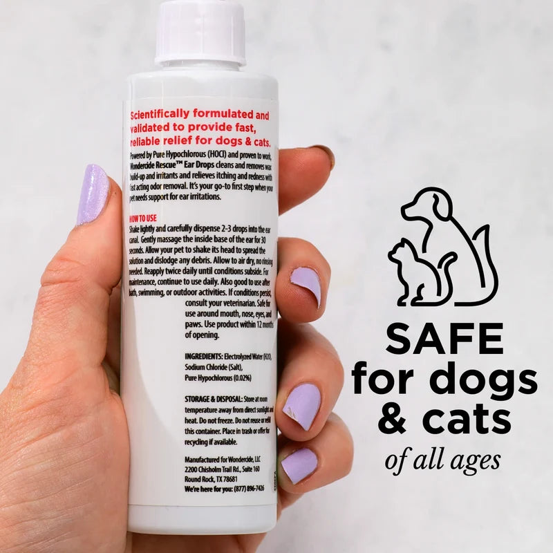 WONDERCIDE DOG & CAT RESCUE EAR DROPS 4OZ