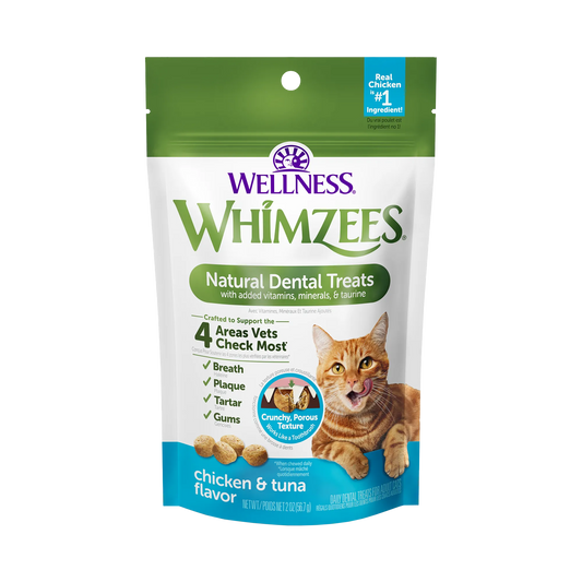 WELLNESS WHIMZEES CAT DENTAL TREAT CHICKEN TUNA 2OZ