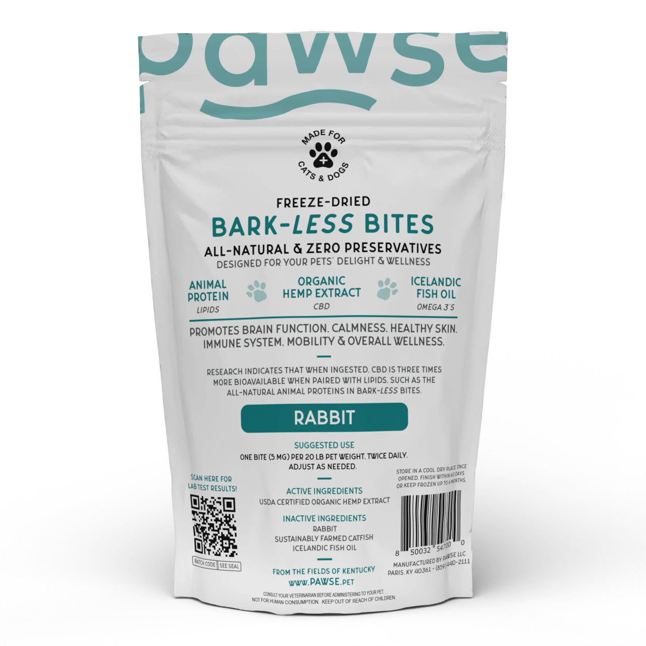 Pawse 300mg CBD Treats (60 Ct) Rabbit