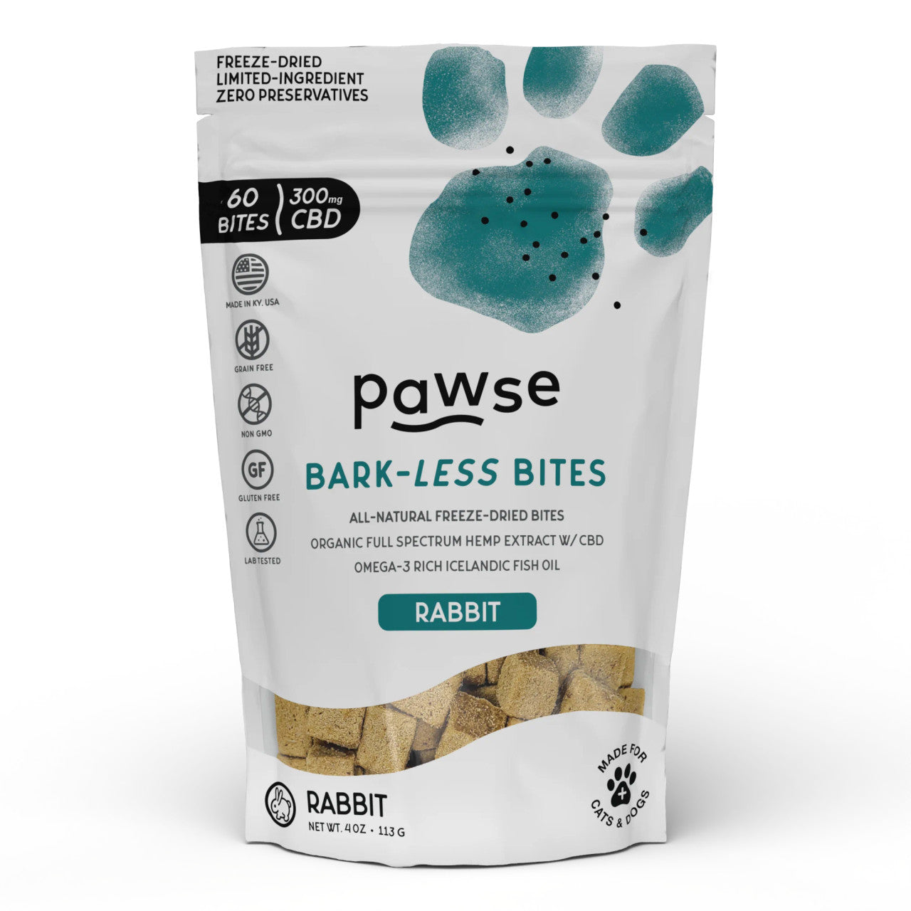 Pawse 300mg CBD Treats (60 Ct) Rabbit