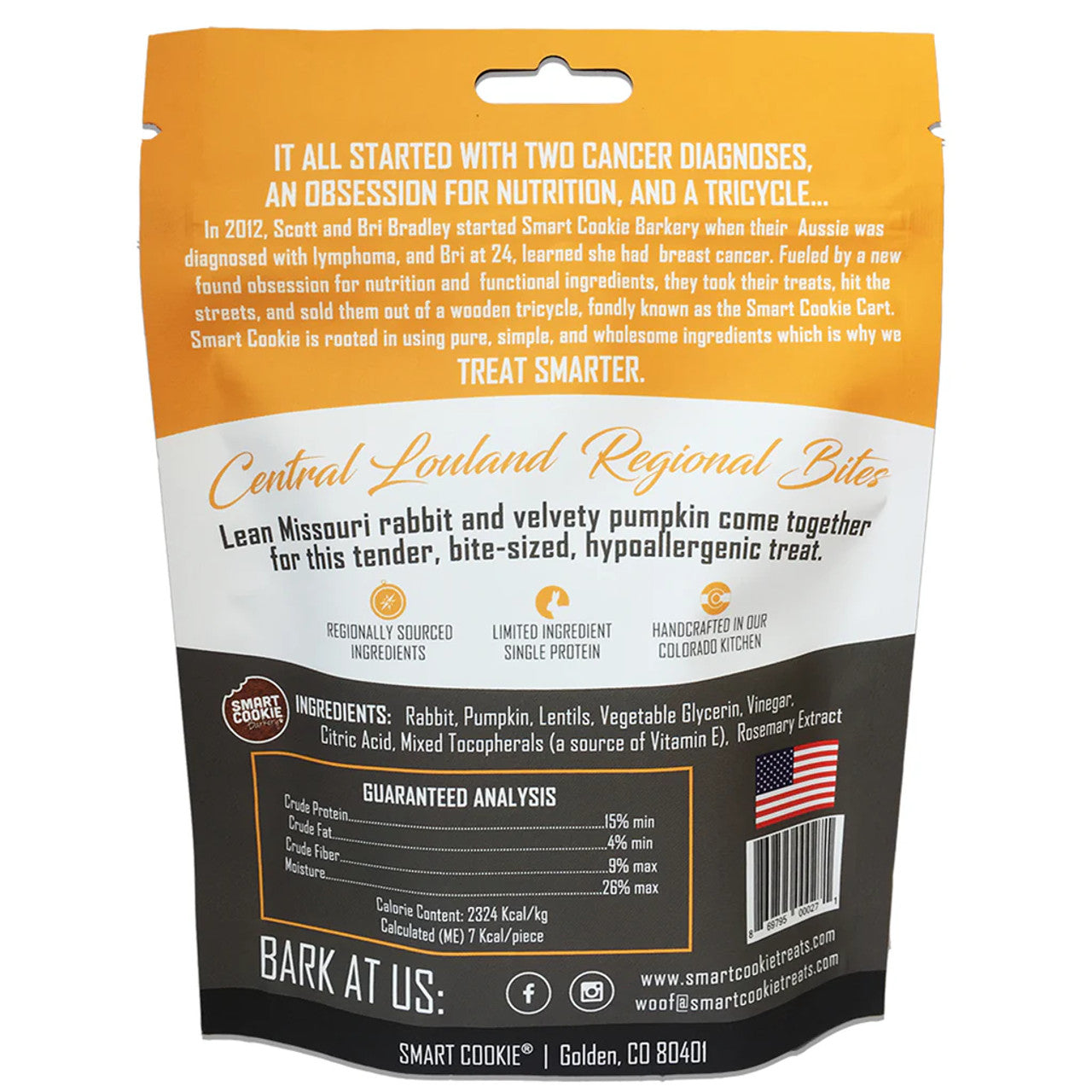 Smart Cookie Barkery Regional Bites - Central Low Lands Rabbit & Pumpkin