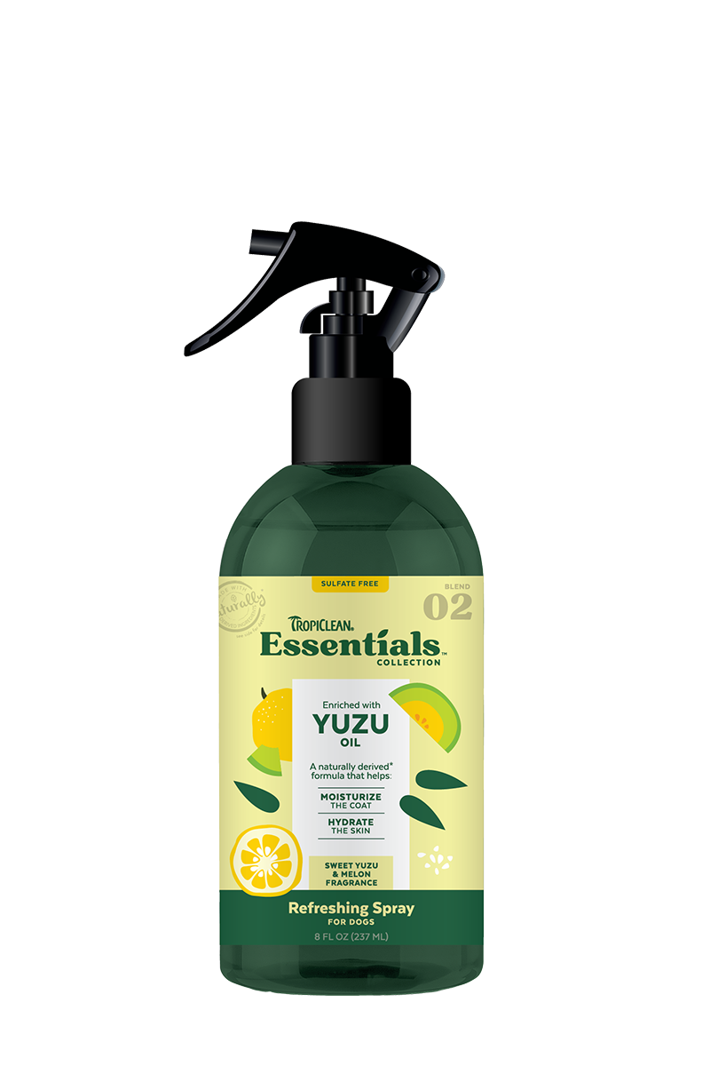TROPICLEAN ESSENTIALS DOG YUZU FRUIT DEODORIZING SPRAY 8OZ