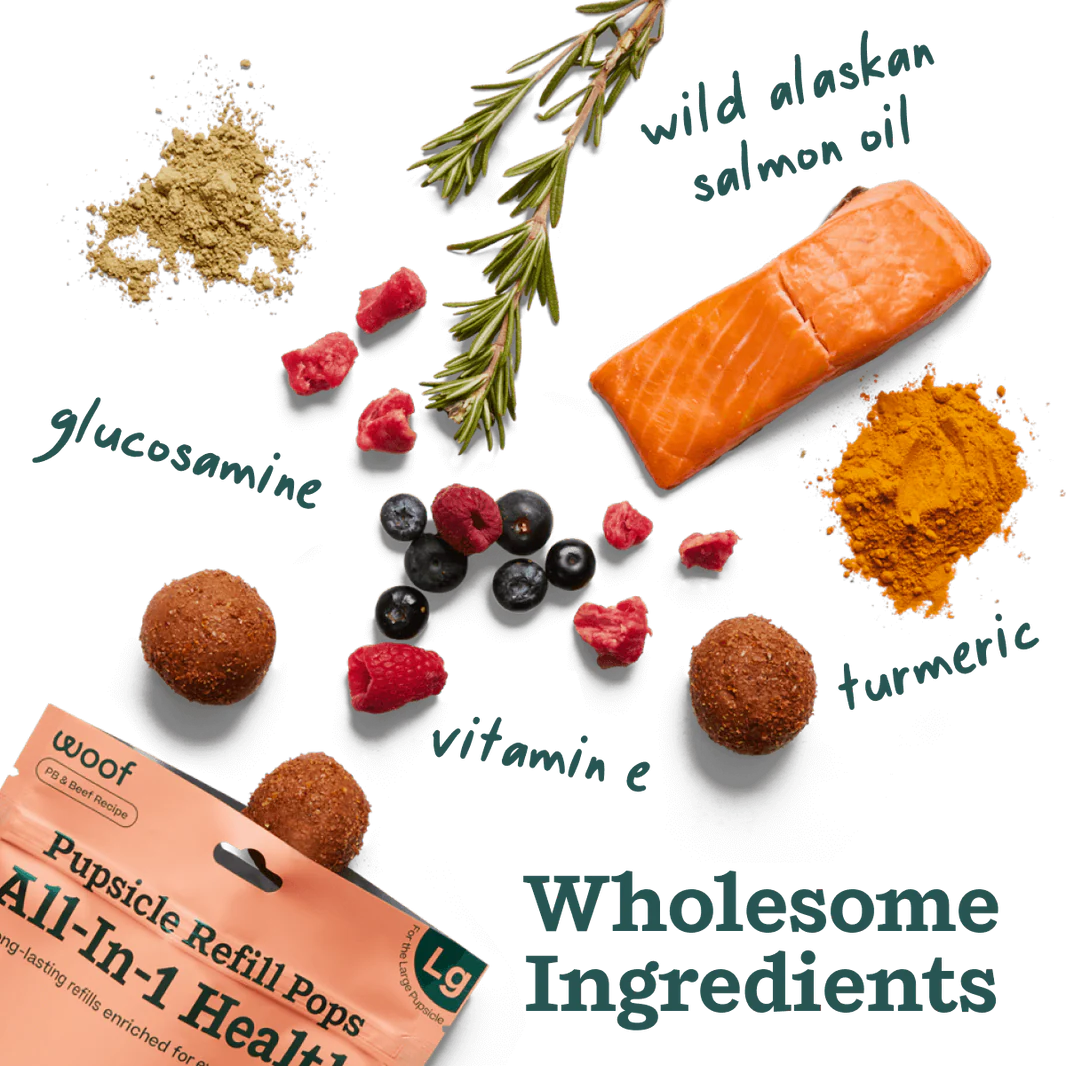 WOOF DOG ALL IN ONE WELLNESS POPS LARGE 8OZ - 7 PACK