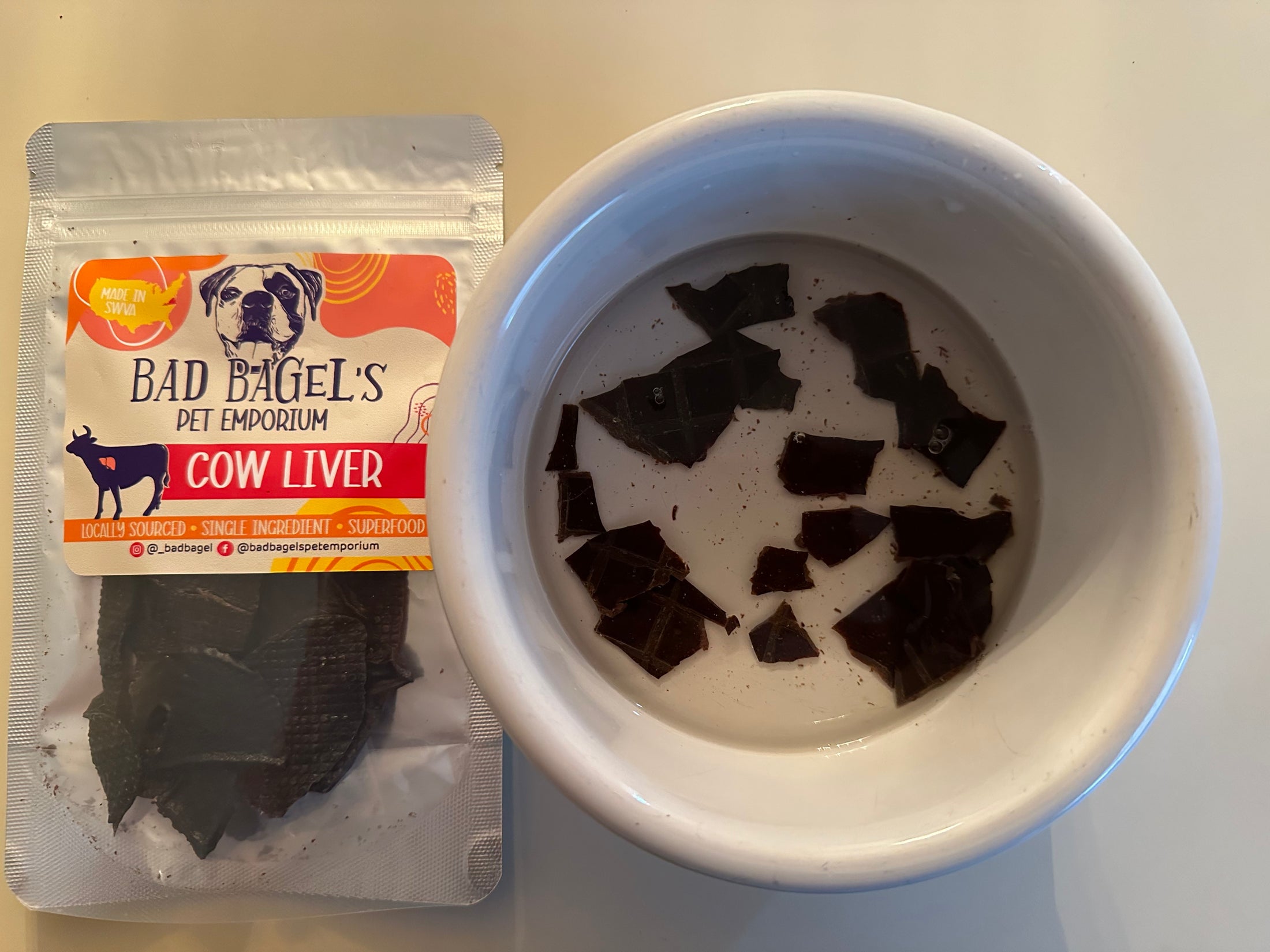 Air Dried  Cow Liver Dog Treats 1.5oz