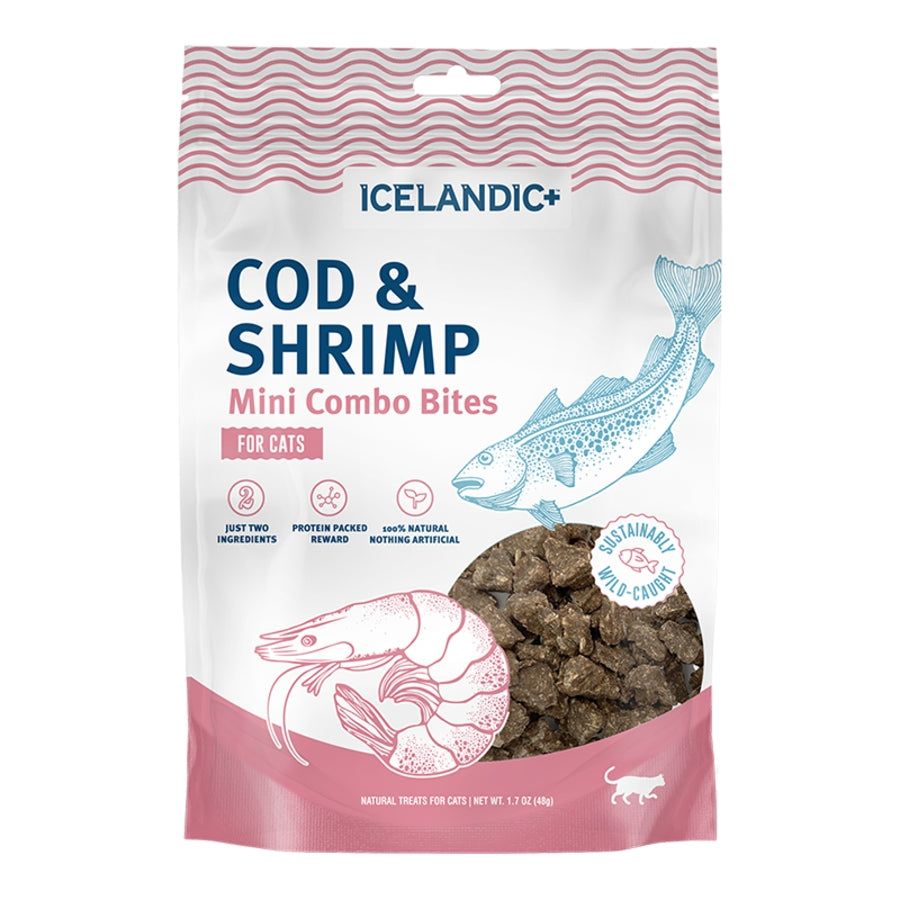 ICELANDIC CAT MINI COD & SHRIMP COMBO BITES 1.7OZ