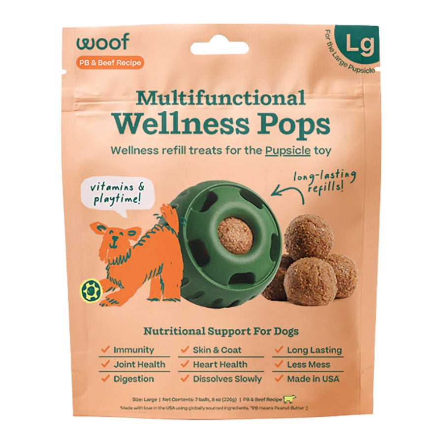 WOOF DOG ALL IN ONE WELLNESS POPS LARGE 8OZ - 7 PACK