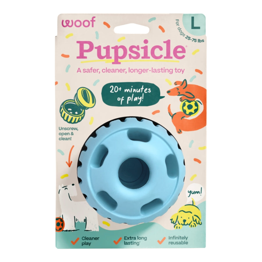 WOOF DOG PUPSICLE BIRTHDAY BLUE LARGE