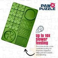 Load image into Gallery viewer, Palz&Co Paw Puzzle Silicone Slow Feeding Mat - Large Green
