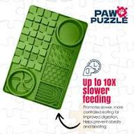 Palz&Co Paw Puzzle Silicone Slow Feeding Mat - Large Green