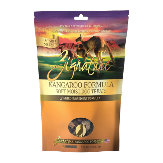 ZIGNATURE DOG SOFT MOIST TREATS GRAIN FREE KANGAROO 4OZ