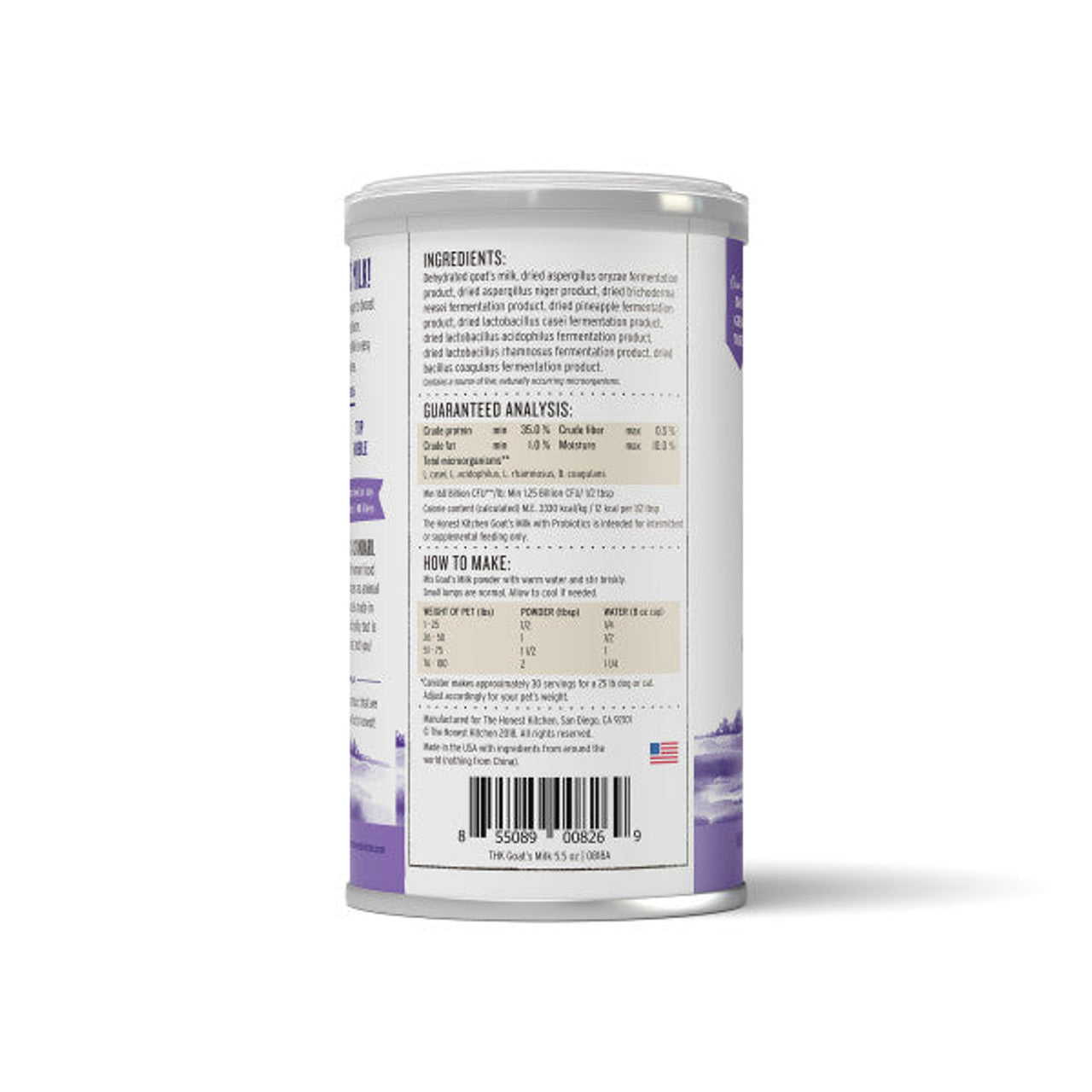 The Honest Kitchen Daily Boosters: Instant Goat's Milk with Probiotics 5.2 oz Canister
