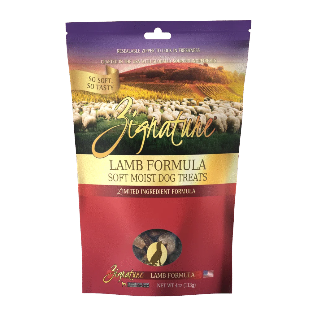 ZIGNATURE DOG SOFT MOIST TREATS GRAIN FREE LAMB 4OZ