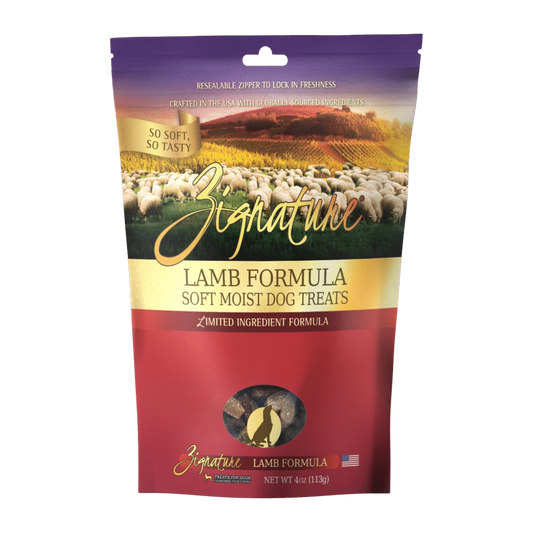 ZIGNATURE DOG SOFT MOIST TREATS GRAIN FREE LAMB 4OZ