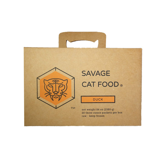 SAVAGE CAT CAT FROZEN LARGE RAW DUCK 3OZ - 28 COUNT