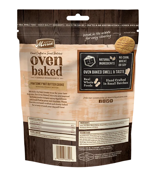 Merrick Oven Baked  P'Nut Butter Cookies