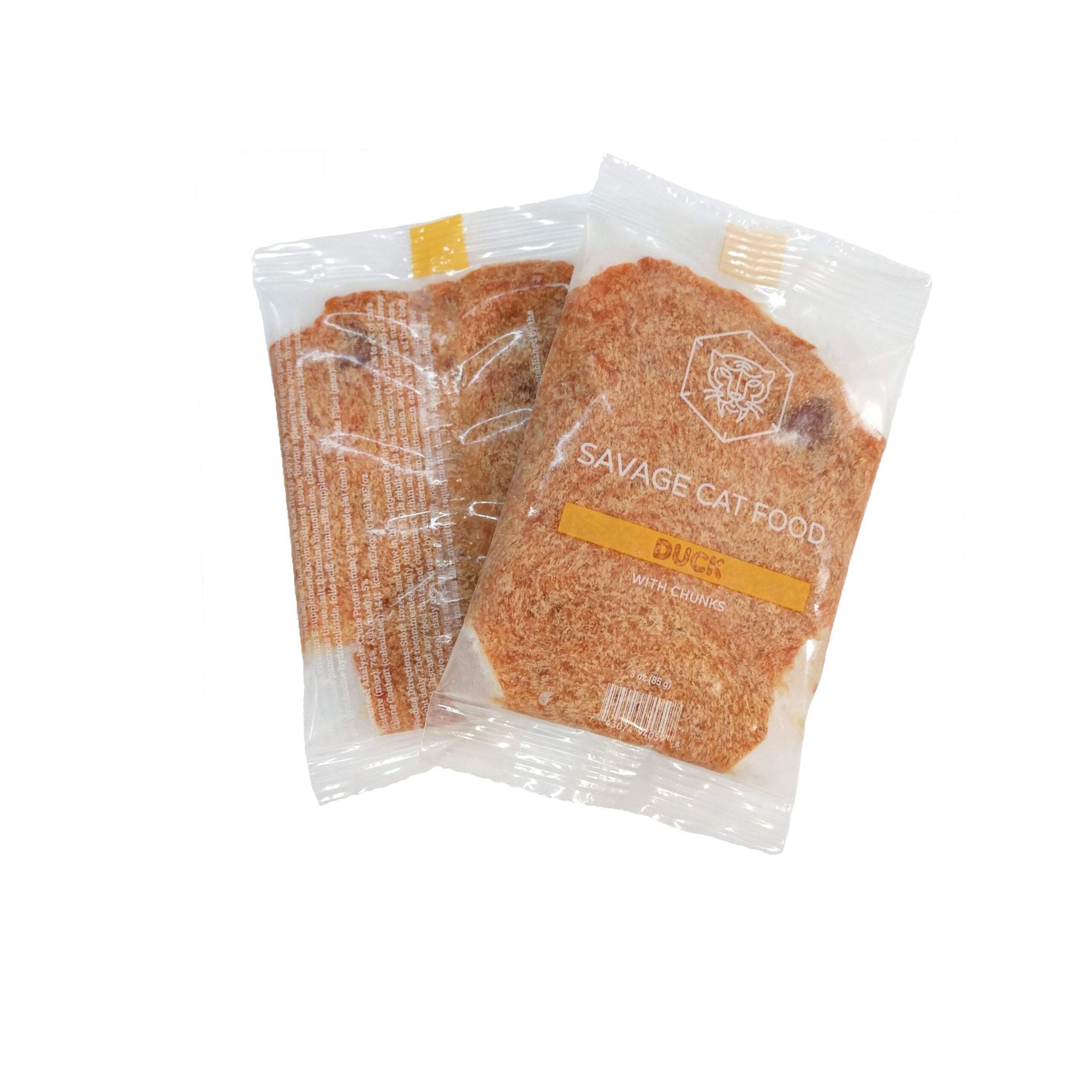 SAVAGE CAT CAT FROZEN LARGE RAW DUCK 3OZ - 28 COUNT