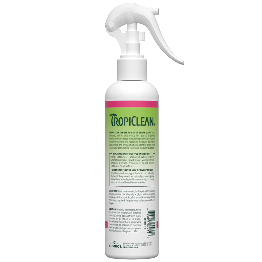 TROPICLEAN DOG TANGLE REMOVER SPRAY 8OZ