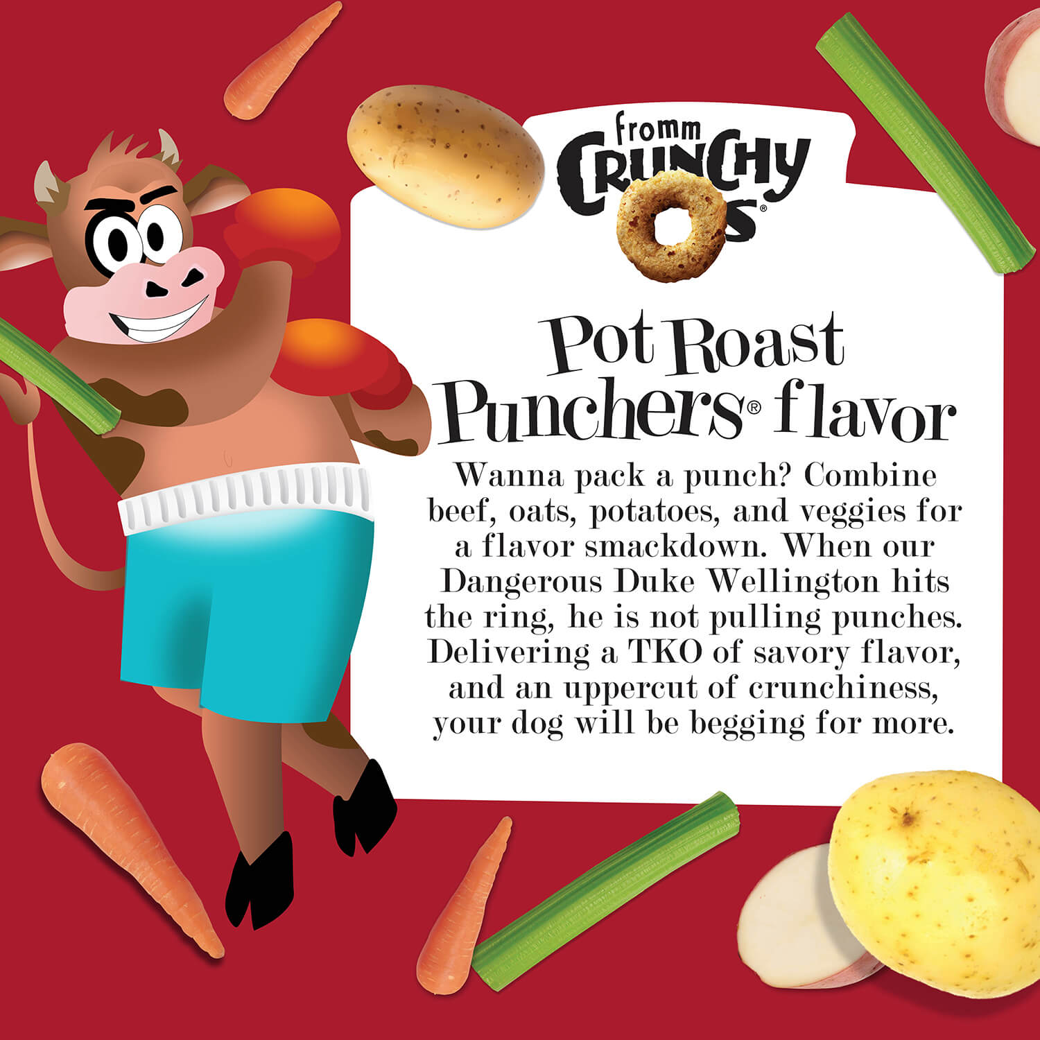 FROMM DOG CRUNCHY O'S POTROAST PUNCHER 6OZ