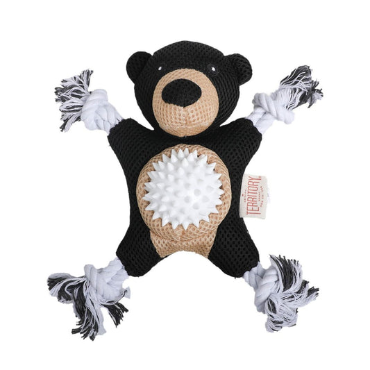 TERRITORY DOG 2 IN 1 TOY BLACK BEAR - 10 INCHES